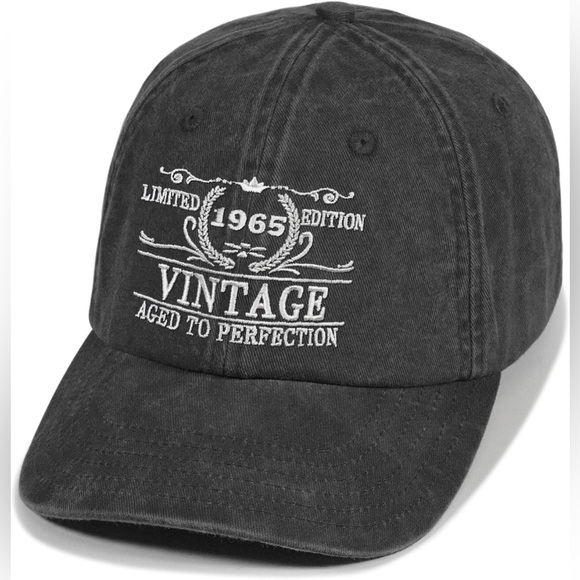 Vintage 1965 Baseball Cap Aged To Perfection Cotton Adjustable Hat New - Picture 3 of 6
